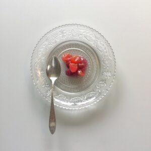 Sidetallerken i glas
