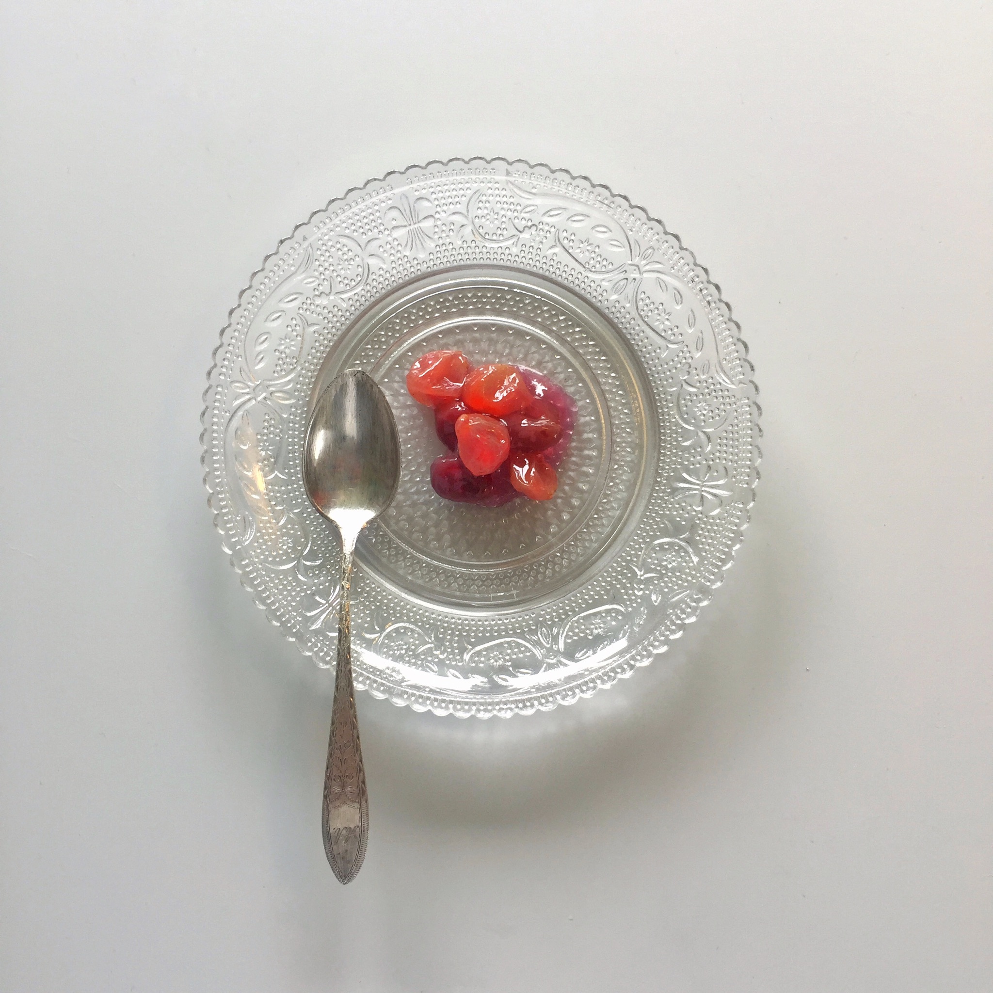 Sidetallerken i glas