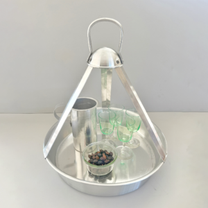 Græske tjenerbakker med håndtag 36 cm aluminium