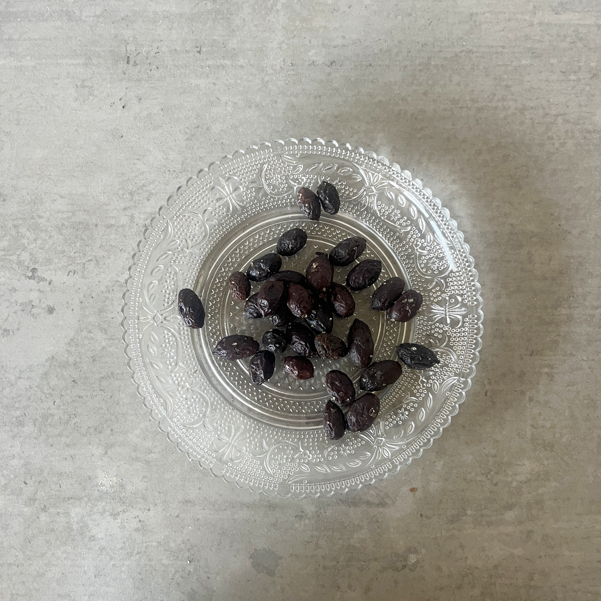Sidetallerkner i glas (til spoon sweet)